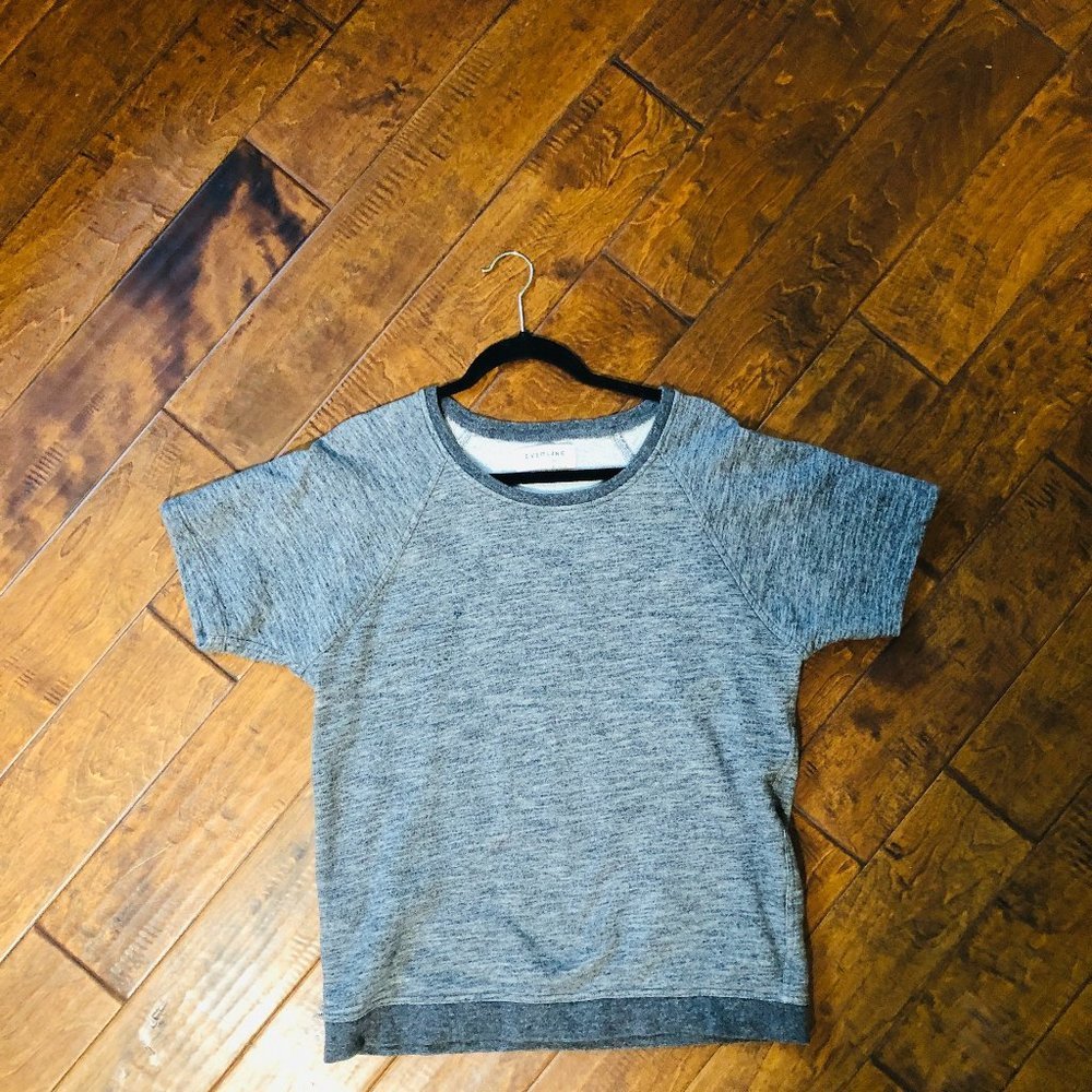 Everlane Gray Short Sleeve Sweatshirt